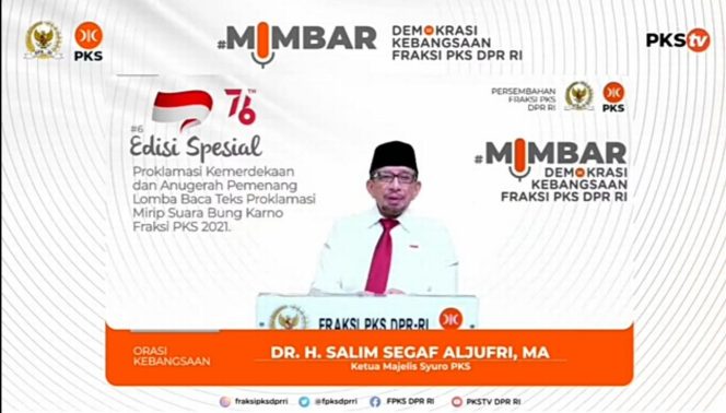 
 Dr. Salim : Kemerdekaan Indonesia Adalah Hadirnya Negeri Yang Adil dan Makmur.