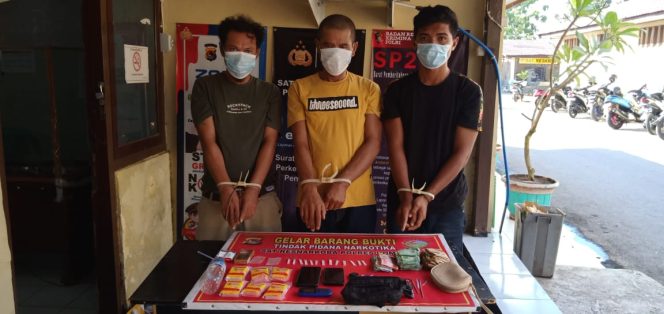 
 Tiga Pria Asal Kempo di Ringkus Satuan Reserse Narkoba Polres Dompu
