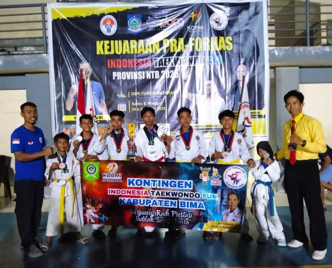 
 ITFun Kabupaten Bima Sabet 7 Medali di Kejuaraan Taekwondo Pra-FORNAS VIII NTB