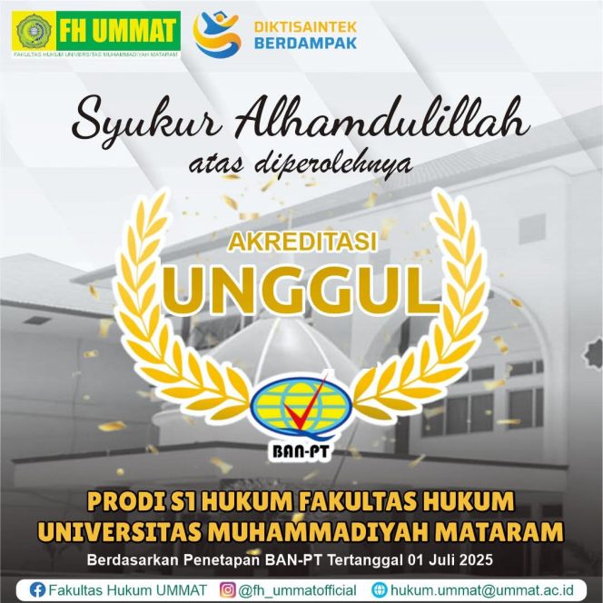 
 Fakultas Hukum UMMAT Raih Akreditasi Unggul dari BAN-PT