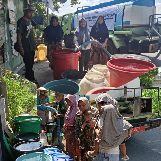 
 Air Bersih untuk Dua Dusun Kekeringan di Lombok Barat, Warga :  Terima Kasih Ibu Sulastri