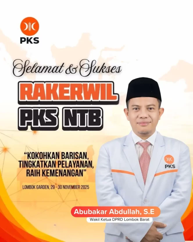 
 Wakil Ketua DPRD Lombok Barat Mengucap Selamat dan sukses Rakerwil DPW PKS NTB