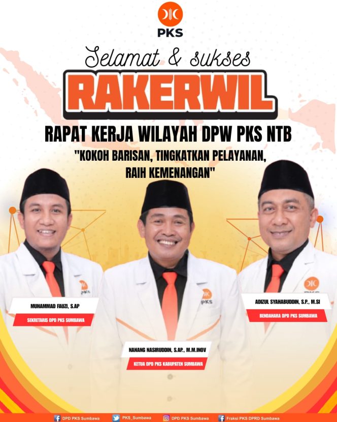 
 DPD PKS Kabupaten Sumbawa Mengucapkan Selamat Rakerwil DPW PKS NTB 