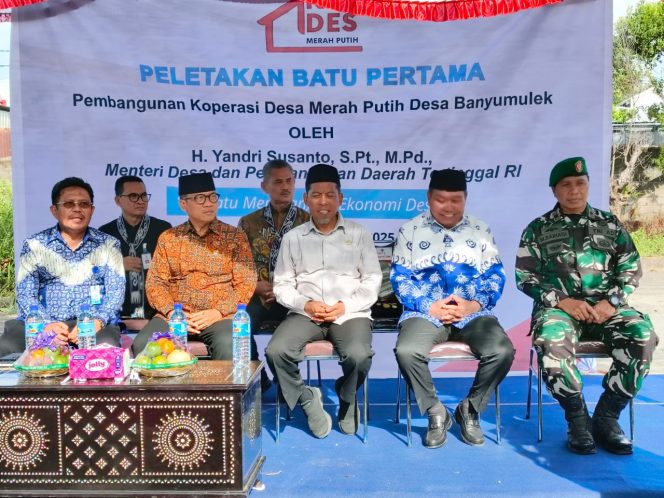 
 Peletakan Batu Pertama Koperasi Merah Putih, Abdul Hadi Dorong Penguatan Ekonomi Desa
