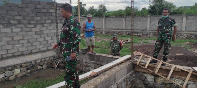 
 Pasi Ter Kodim 1614/Dompu Tinjau Progres Pembangunan KDKMP di Kecamatan Kempo