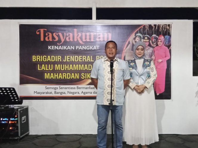 
 Naik Pangkat Jadi Brigjen, Lalu Muhammad Iwan Mahardan Gelar Tasyakuran Bersama Media