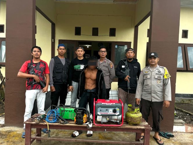 
 Polsek Kempo Tangkap Residivis Pencurian, Sejumlah Barang Bukti Diamankan