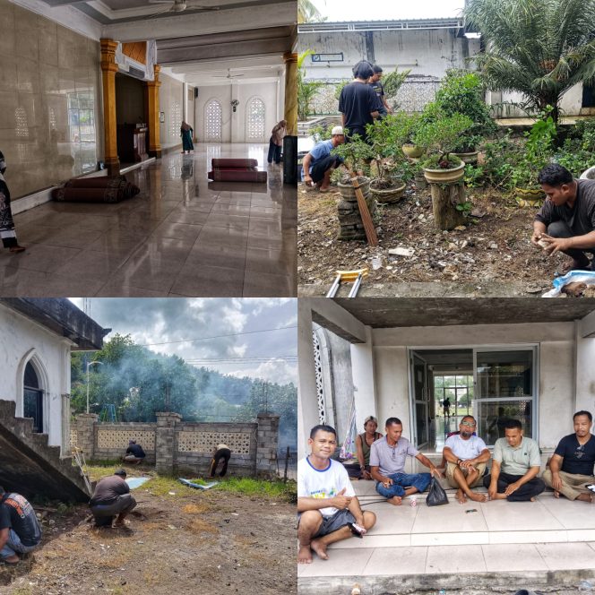 
 Sambut Ramadhan, BKM dan Pemuda Desa Ta’a Gelar Aksi Bersih Masjid