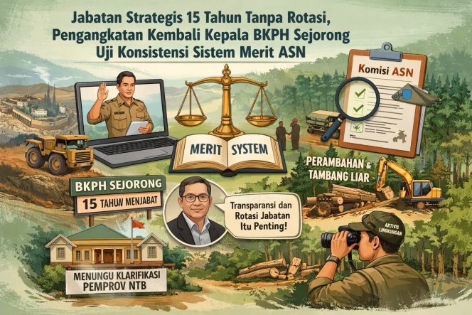 
 Jabatan Strategis 15 Tahun Tanpa Rotasi, Pengangkatan Kembali Kepala BKPH Sejorong Uji Konsistensi Sistem Merit ASN