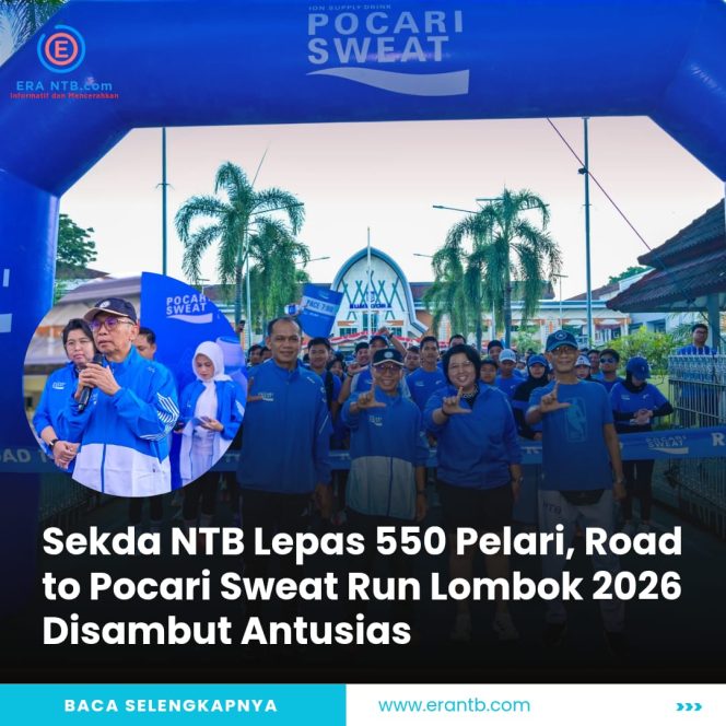 
 Sekda NTB Lepas 550 Pelari, Road to Pocari Sweat Run Lombok 2026 Disambut Antusias