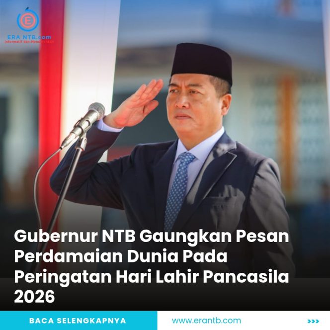 
 Gubernur NTB Gaungkan Pesan Perdamaian Dunia pada Peringatan Hari Lahir Pancasila 2026