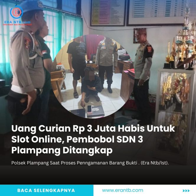 
 Uang Curian Rp3 Juta Habis untuk Slot Online, Pembobol SDN 3 Plampang Ditangkap