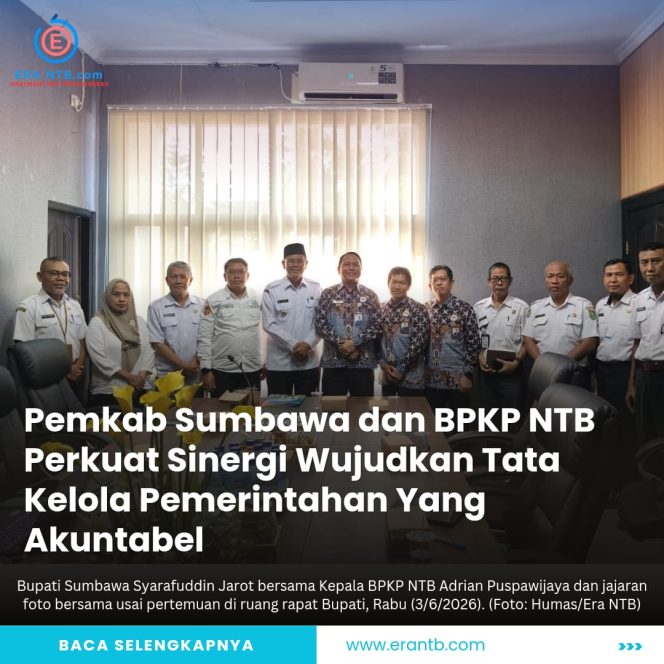 
 Pemkab Sumbawa dan BPKP NTB Perkuat Sinergi Wujudkan Tata Kelola Pemerintahan yang Akuntabel