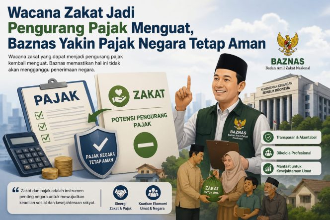 
 Wacana Zakat Jadi Pengurang Pajak Menguat, Baznas Yakin Pajak Negara Tetap Aman