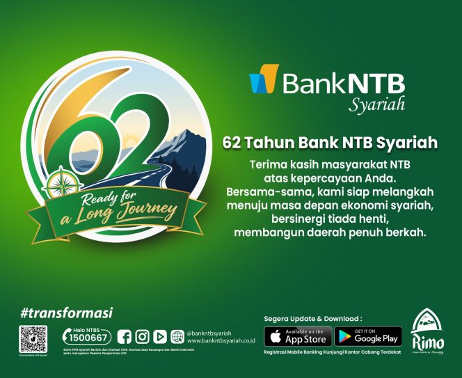 
 HUT Bank NTB Syariah Ke – 62