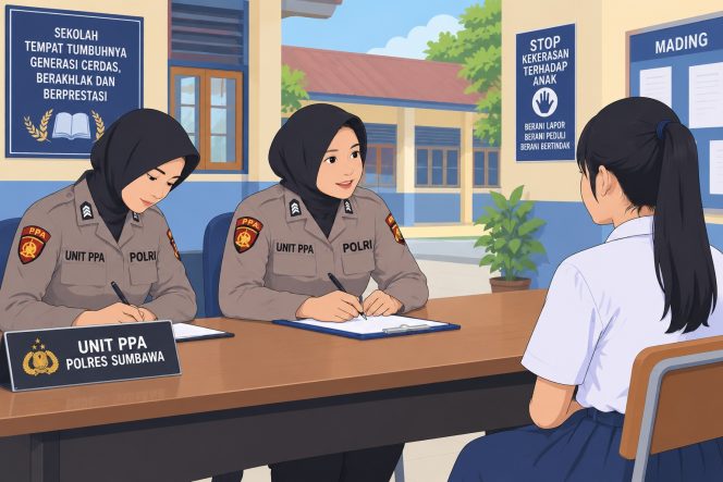 
 Kasus Dugaan Pelecehan Berlanjut, Polres Sumbawa Datangi Saksi ke Sekolah dan Rumah