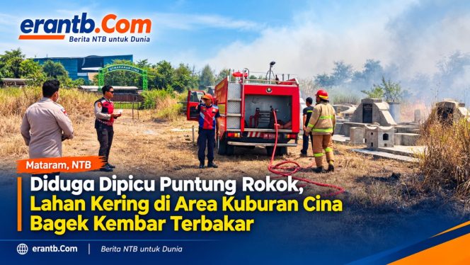 
 Diduga Dipicu Puntung Rokok, Lahan Kering di Pemakaman Cina Bagek Kembar Terbakar