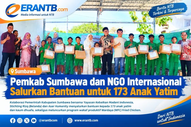 
 Sinergi Pemkab Sumbawa dan NGO Internasional Salurkan Bantuan untuk 173 Anak Yatim