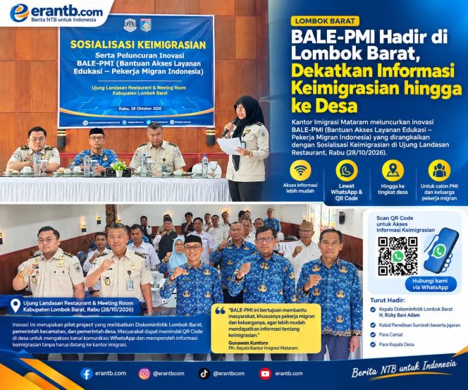
 BALE-PMI Diluncurkan di Lombok Barat, Calon PMI Bisa Akses Informasi dari Desa